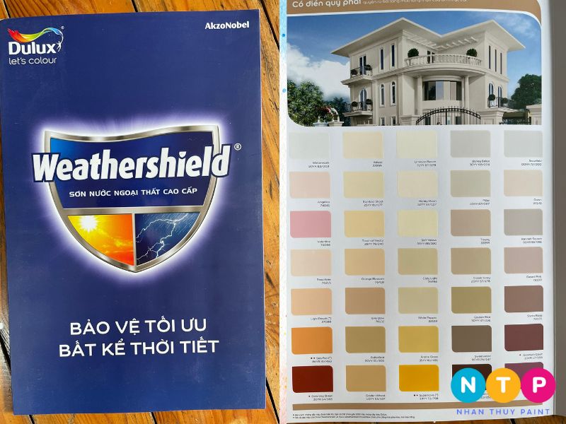 bảng màu sơn dulux Weathershield mờ